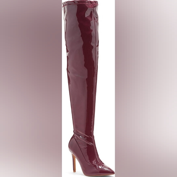 NWOT Gia Thigh High Patent Boot - Picture 2 of 11